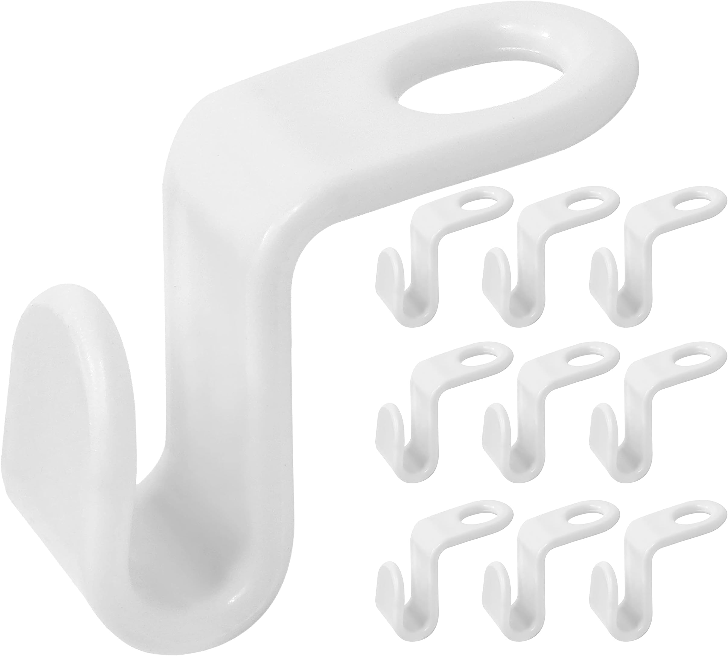 Clothes Hanger Connector Hooks, 20 Pcs Coat Hanger Hooks Super Space Saving for Closet, White