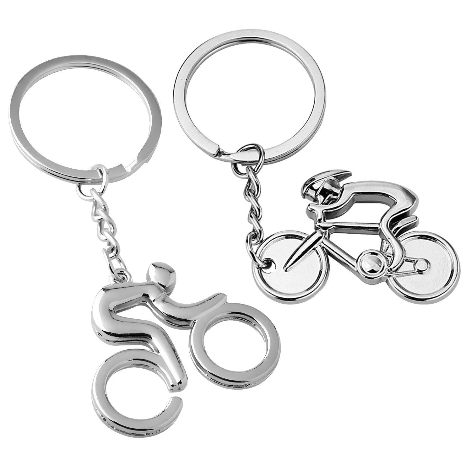 2 Pieces Bicycle Keychains, Mini Keychains, Metal Keychains, Creative Keychains, Cycling Backpack Pendants, Personalized Keychains
