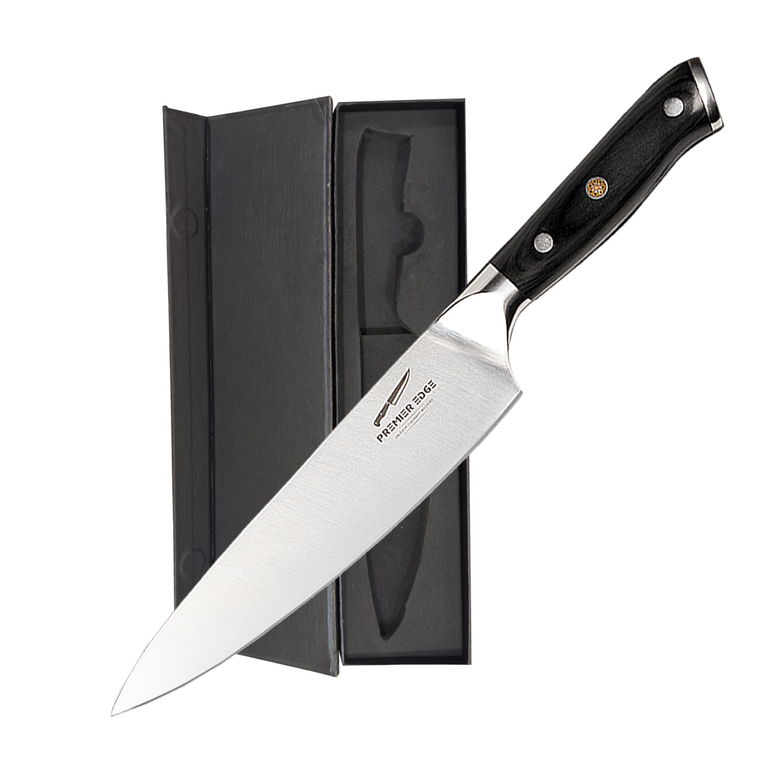 Chef Knife 8 inch⎯High Carbon Steel Professional Chef Knife with Enhanced Handle⎯Razor Sharp Kitchen Knife with Upgraded Design and Gift Box
