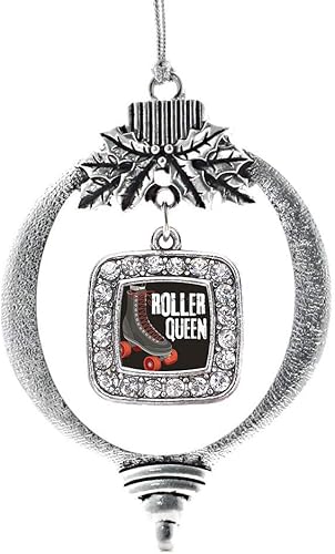 Miniatura 151 de Inspired Silver - My Vintage Initials - Adorno con dije de letra J - Adornos navideños cuadrados de plata con joyas de circonita cúbica