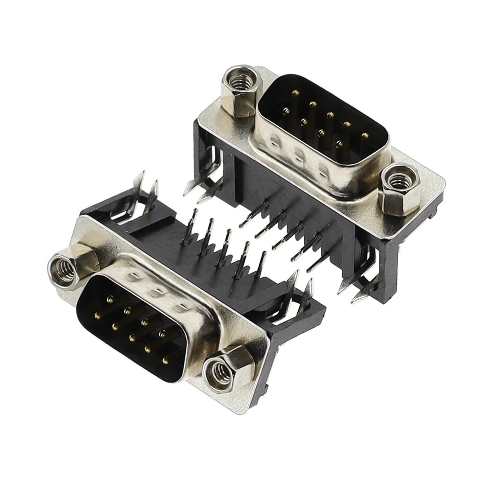 Conector DB9 macho de 90 grados para montaje en PCB de electrónica 100 uds 5