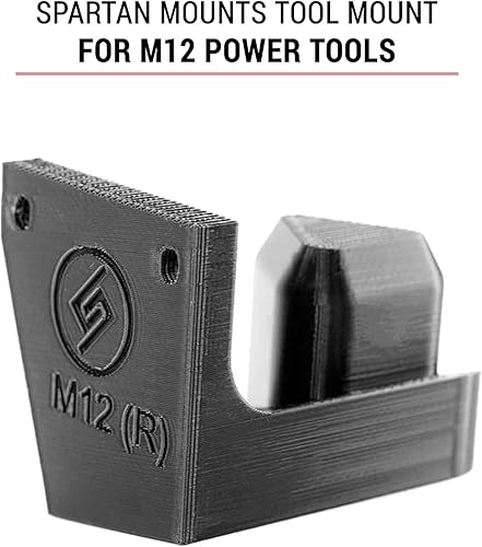 Miniatura 2 de Spartan Mounts Para herramienta Milwaukee M12 derecha Soporte de gancho de pared Almacenamiento de herramientas eléctricas Blog DIY sala de