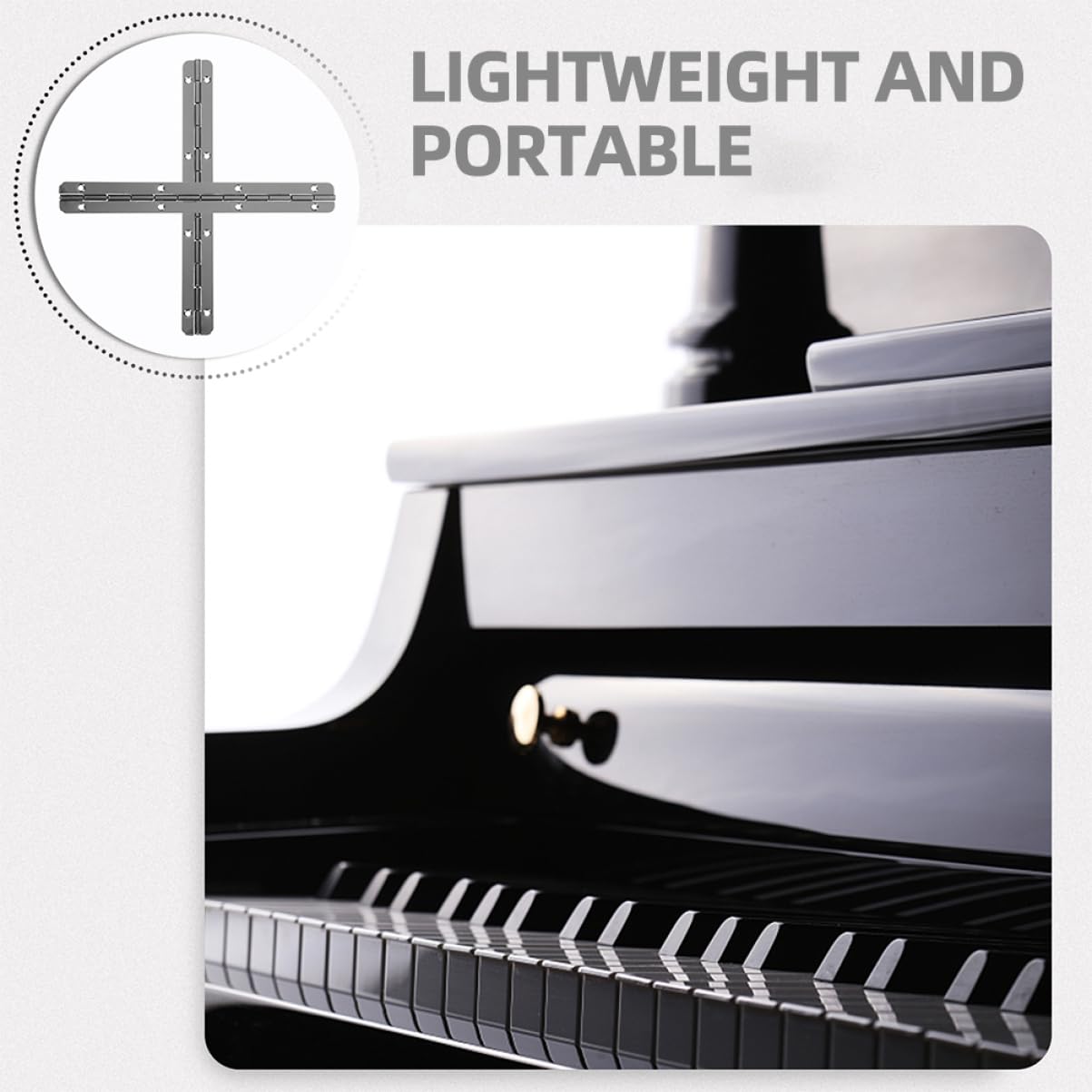 SOESFOUFU Piano Hinges Heavy Duty Hinges Multiple Screw Holes for Easy Installati