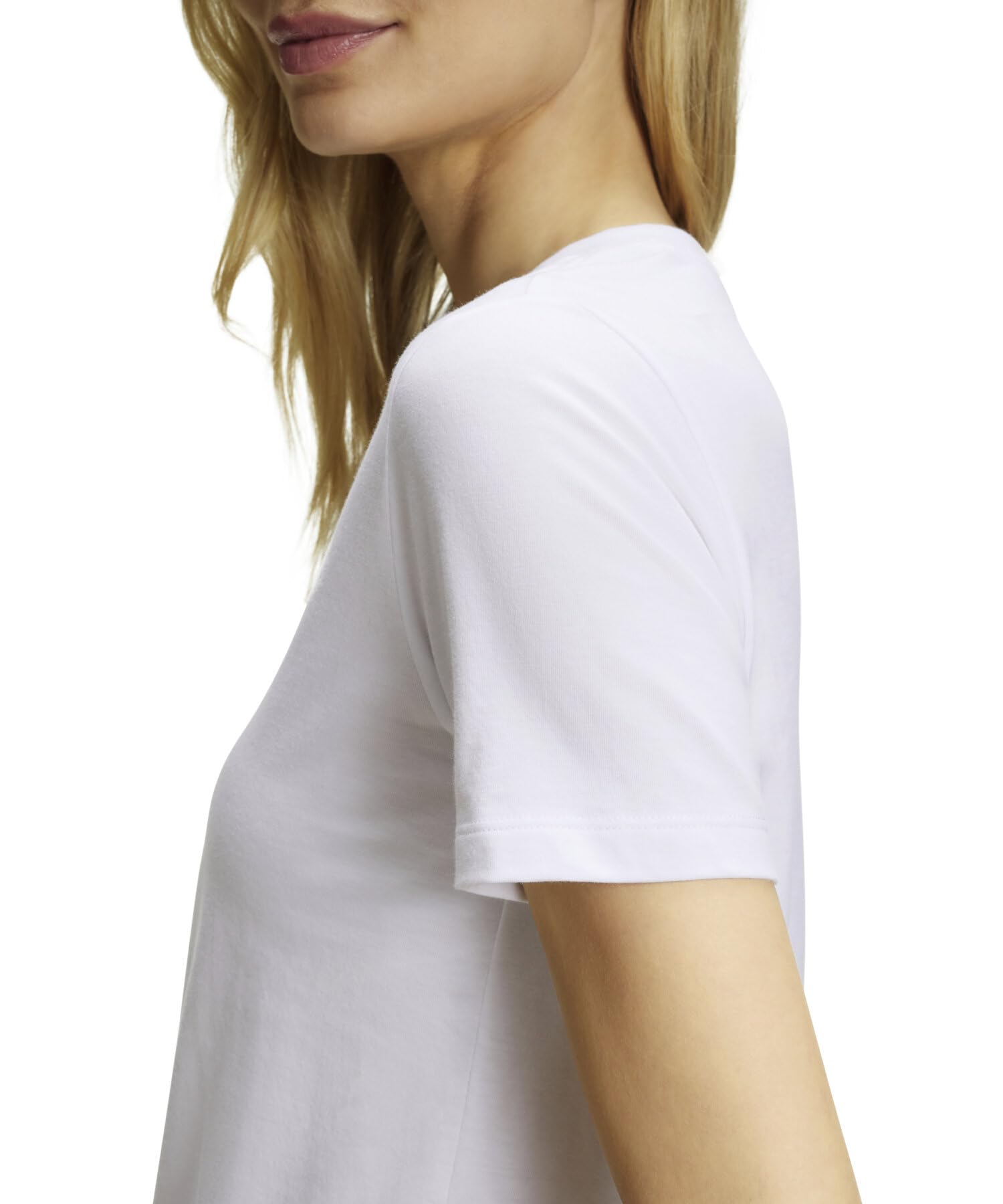 FALKE Mujer Basic V-Neck Camiseta Suave Manga Corta cómoda Ligera Transpirable algodón 1 Pieza