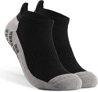 Tomshin Meias de futebol antiderrapantes Meias de tornozelo esportivas Meias de corte baixo atléticas ao ar livre Fitness respirável meias de secagem rápida Meias atléticas resistentes ao desgaste Meias antiderrapantes para futebol, basquete, hóquei, esportes