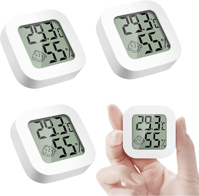 Room Thermometer, 3pack Digital Indoor Thermometer Hygrometer with Temperature Humidity Monitor Large LCD Display Celsius or Fahrenheit for Bedroom, Baby Room, Office, Home, Garden
