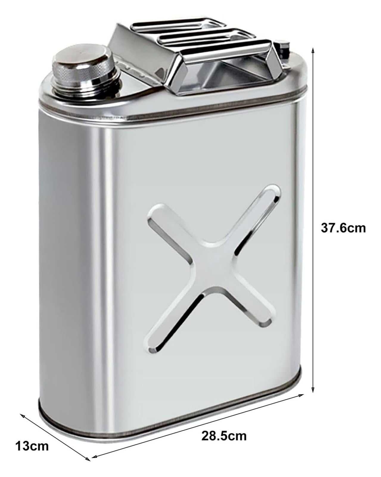 Tanica in acciaio inox 304 – Serbatoio carburante portatile per benzina e olio – Include supporto per lattina