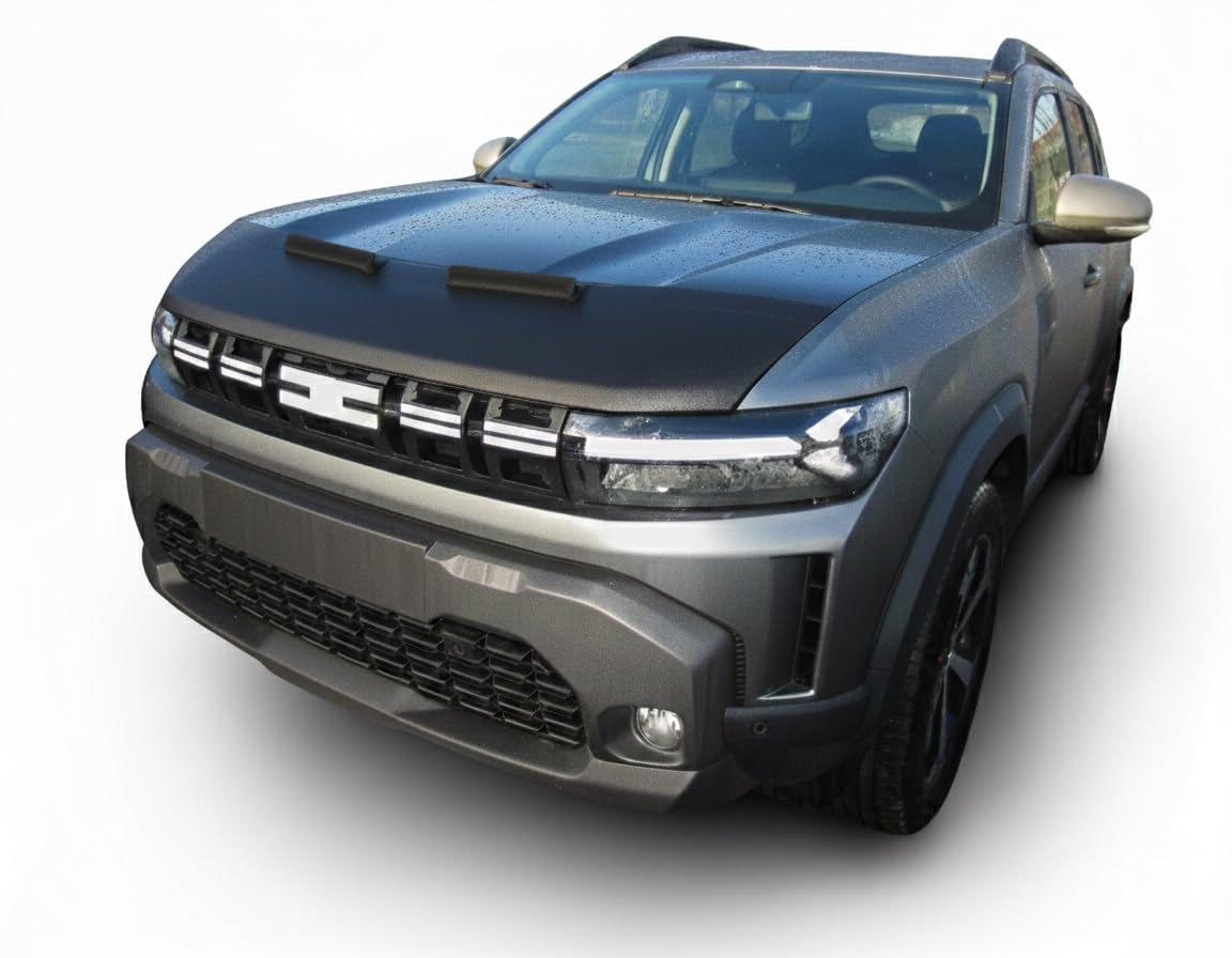 AB3-00835 Auto-Bra Motorhaubenschutz Kompatibel mit Dacia Duster III ab 2024, Bigster ab 2025 aus Kunstleder, Schwarz, Haubenbra, Steinschlagschutz, Tuning Bonnet Bra