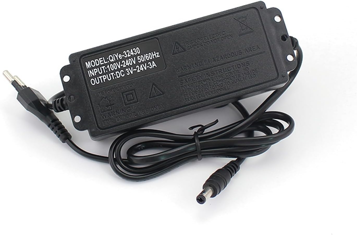 ALKOY AC DC Transformers 5V 12V 24V 36V 2A 5V Charger Power Supply Adapter 220V to 3V 5V 12V 24V Led Power Supply Adjustable (Color : 9V - 24V 1A, Size : EU)