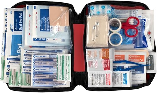 First Aid Only Kit de primeros auxilios de emergencia Home & Go de 313 piezas (91081)