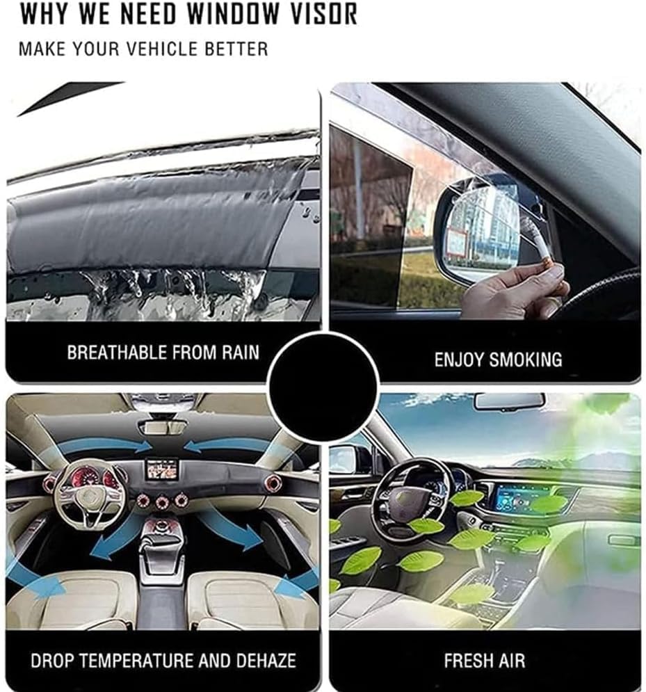 M MOTOS Déflecteurs Vitre Voiture Hyundai Tucson III 2015-2021 - Protection Élégante Et Confort De Conduite