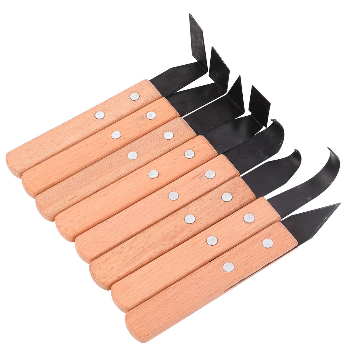 Juego de Herramientas para Esculpir Arcilla Mango de Madera, 8 Cuchillos de Acero Inoxidable para Cerámica y Modelado, Kit Manual para Tallado y Artesanía Color Color Aleatorio