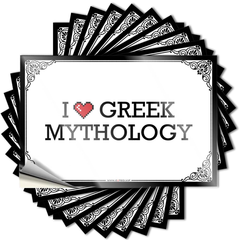 Decal Western Bathroom Stuff for Men Hat I Love Greek Mythology - No Residue Decals for Texas(6X9CM)
