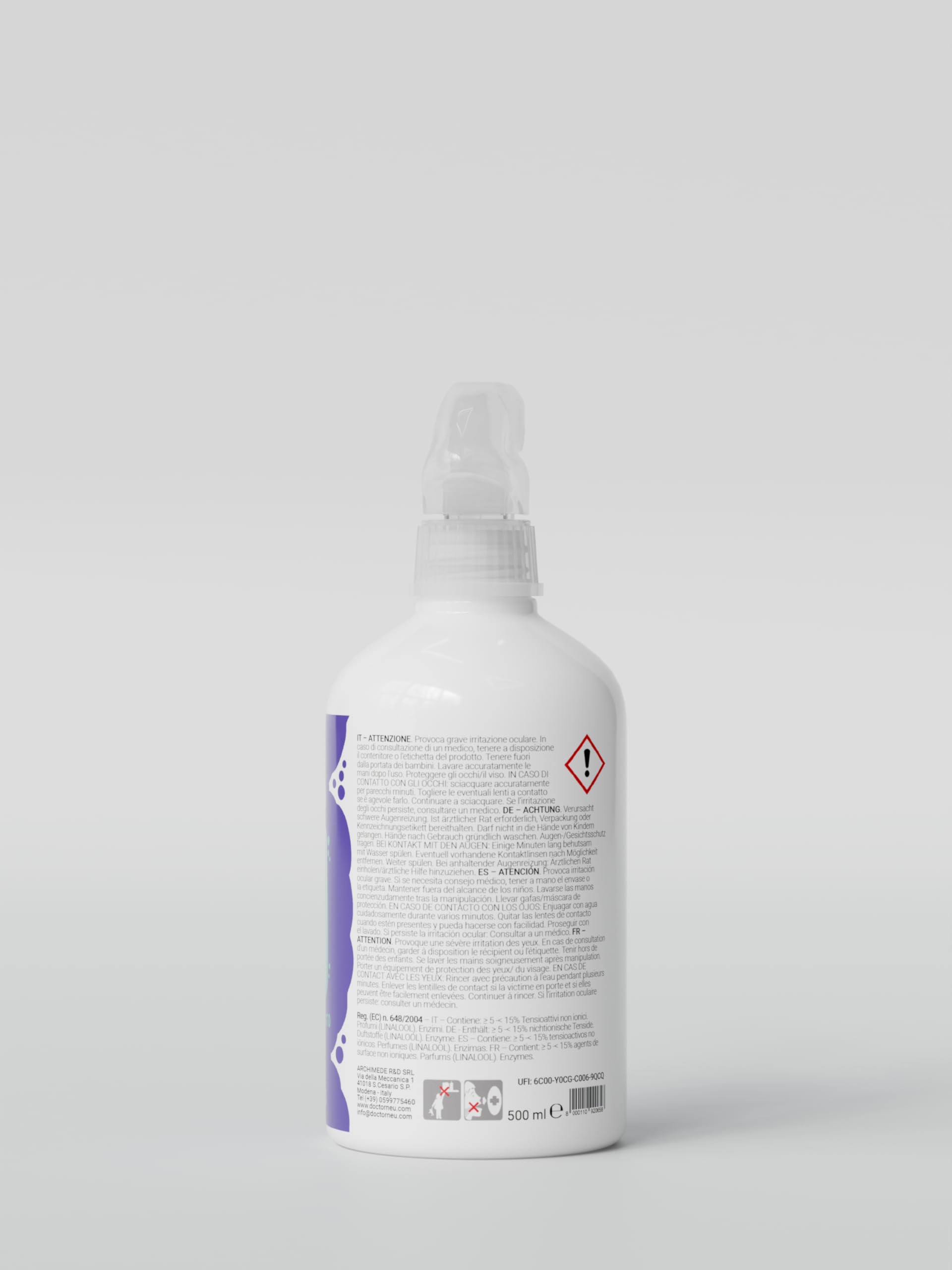 DR. NEU - Cura Lavatrice Igienizzante e Anticalcare Breath Spray Enzimatico Naturale, Senza Ciclo a Vuoto, Pulitore Lavatrice Contro Cattivi Odori e Sporco - Compatibile con Tutte le Lavatrici 500ml