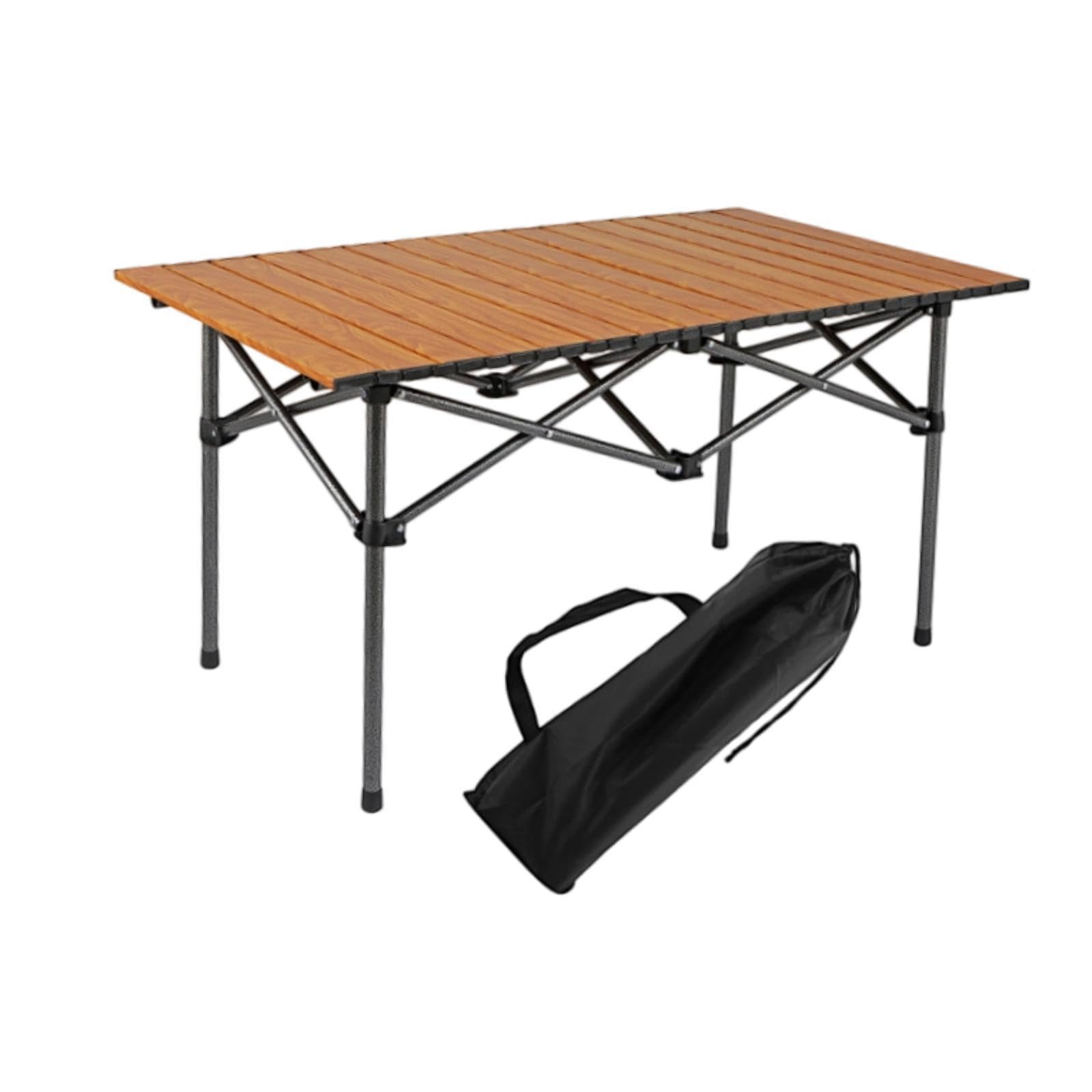 Folding Camping Picnic Table Compact for Tailgating Outdoor Cooking Backyard Brown | Sporting Goods | Outdoor Sports | Camping & Hiking | Camping Furniture-image-47
