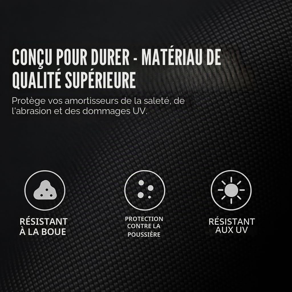 Protection d'amortisseur ATV de qualité supérieure compatible avec Yamaha Raptor 90, 400, 450, 600, 700 - Durable, imperméable, facile à installer (LIMWETTE 2025)