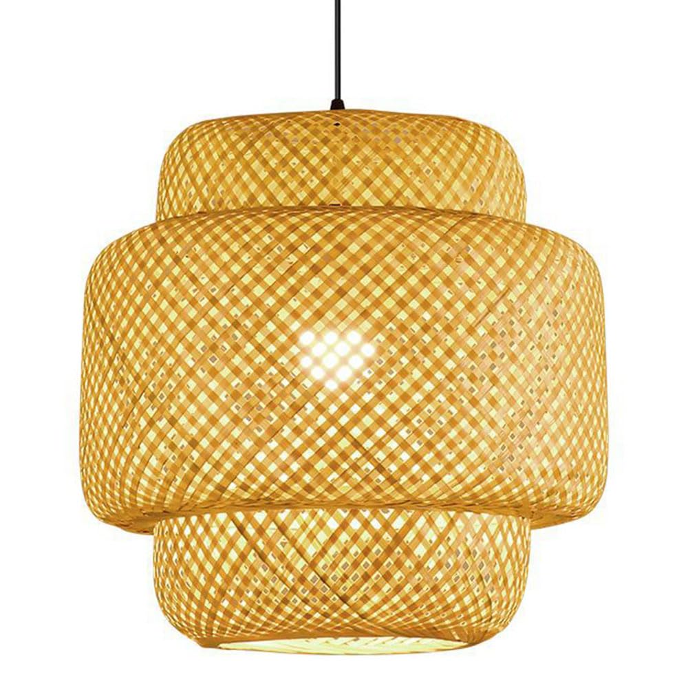 Lámpara colgante tejida a mano con luces de techo para decoración salón