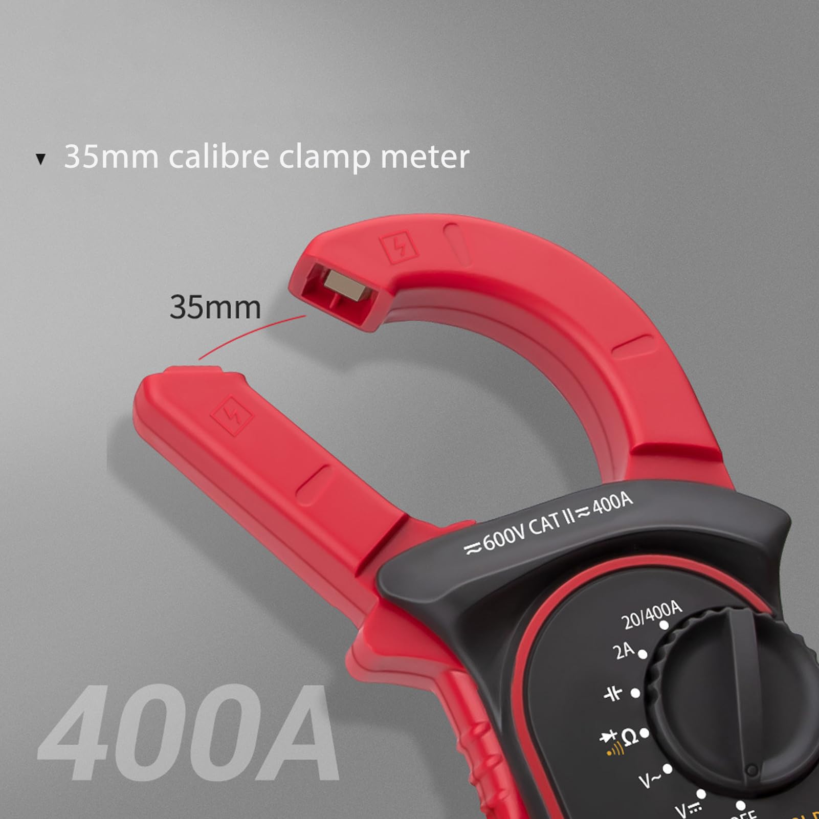 Clamp Voltmeter Ammeter, Current Voltage Clamp Meter 200?-20M 2A-400A DC AC for Maintenance