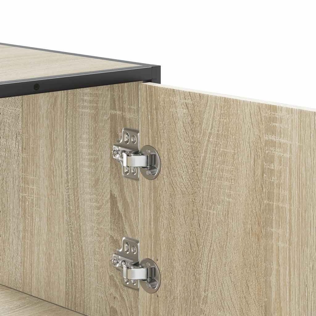 vidaXL Aparador Alto Madera de ingeniería y Metal Sonoma 68x35x106,5cm