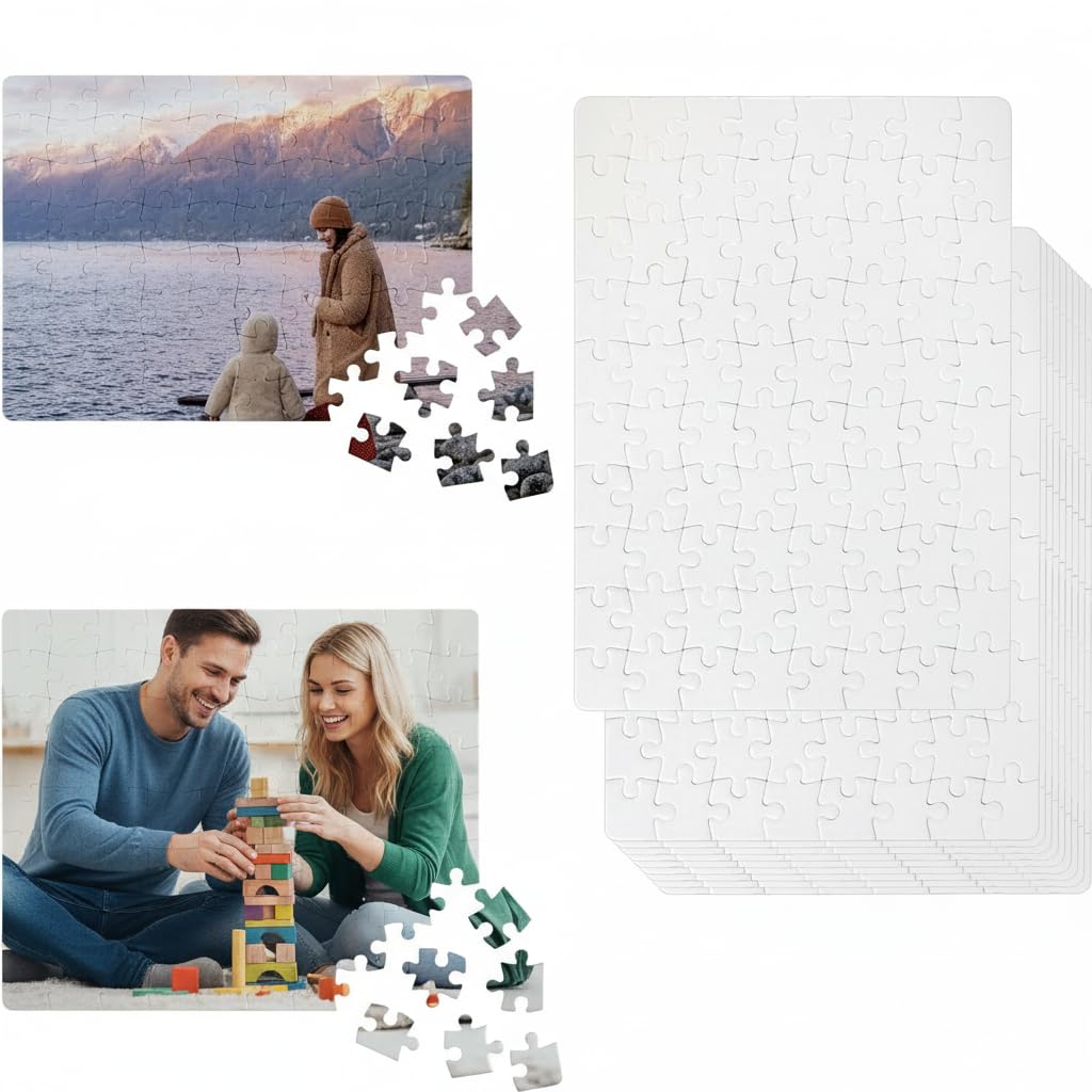 Sublimation Puzzle Blanks 10 Sets Jigsaw Puzzles 80 Pieces