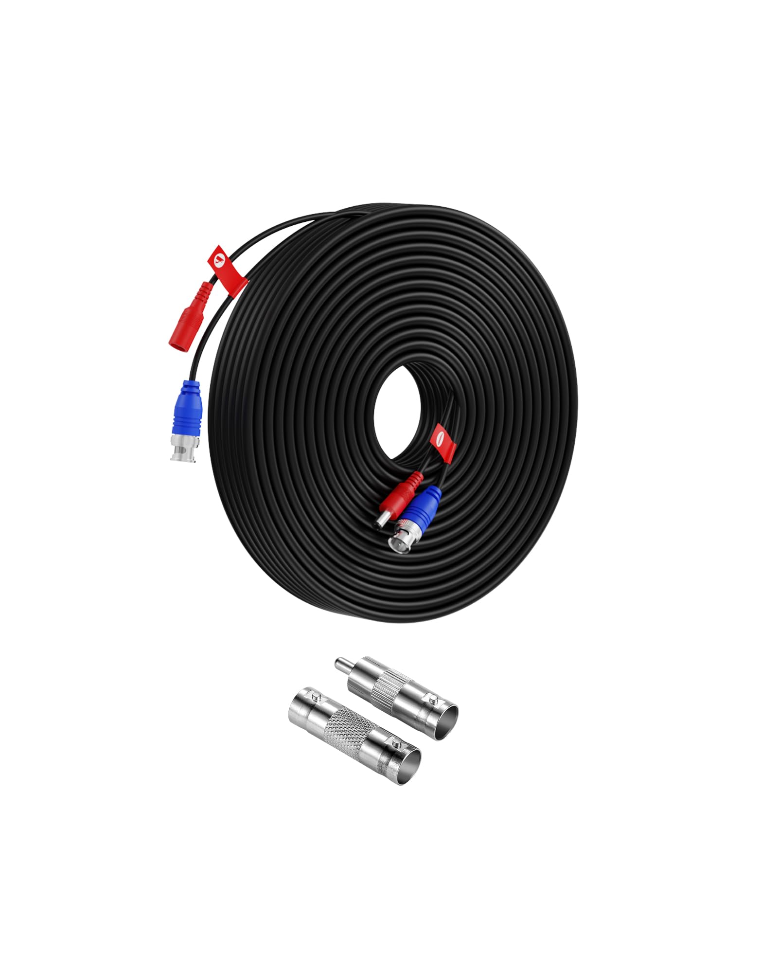 Anlapus PACK 1 Câble Coaxial BNC Vidéo Rallonge 65ft 18mètres Préfabriqué Tout-En-Un pour Camera de Surveillance Analog/CVI/AHD/TVI 1080p