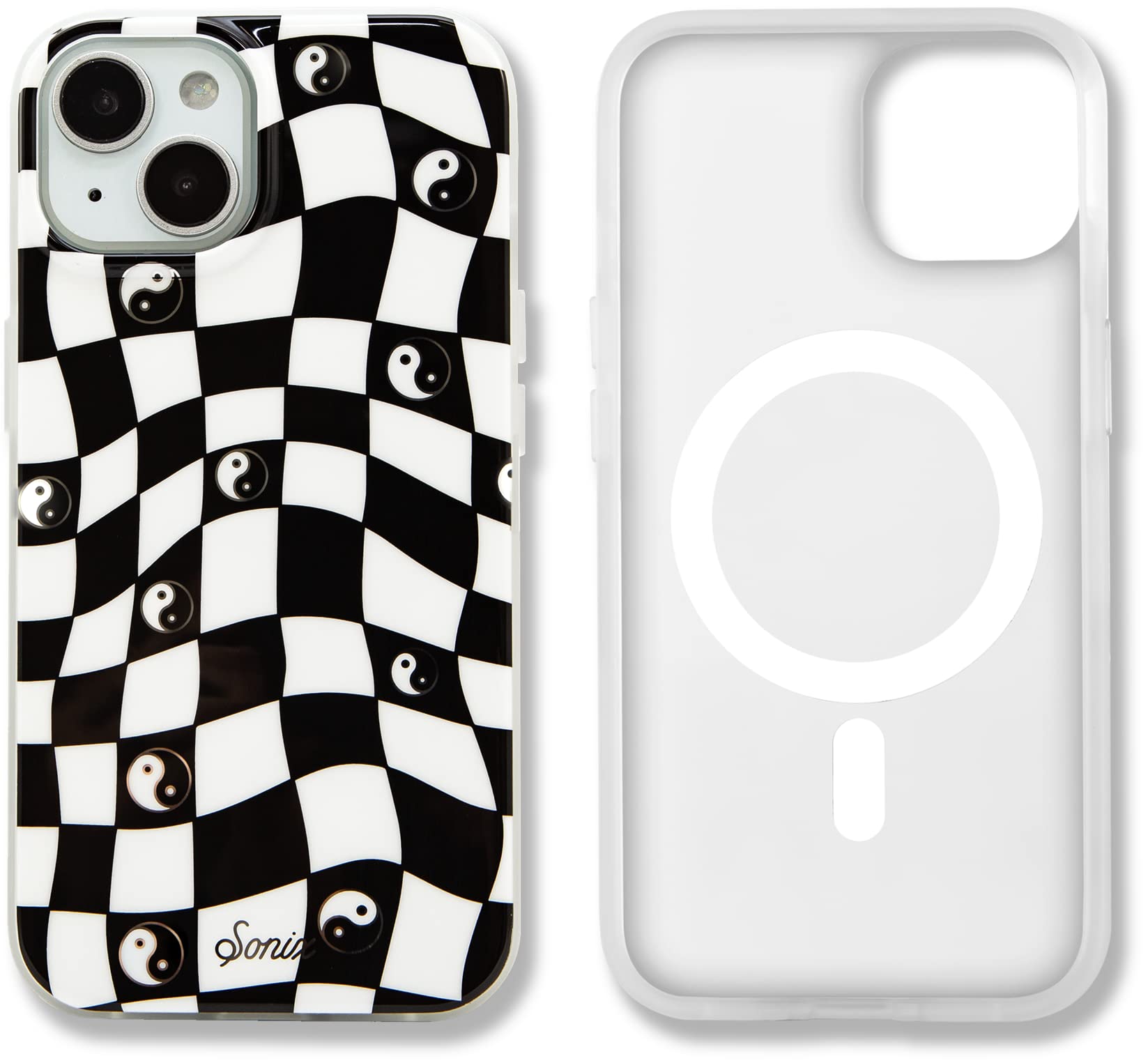 Sonix Case for iPhone 14 and iPhone 13 | Compatible with MagSafe | 10ft Drop Tested | Checkmate Yin Yang