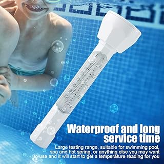 Pool Thermometer, Pool Thermometer Floating Easy Read for Swimming Pool Hot Tubs Pond Test Kits Solar Powered Digital Thermometer Large Floating Easy Read Test Kits &