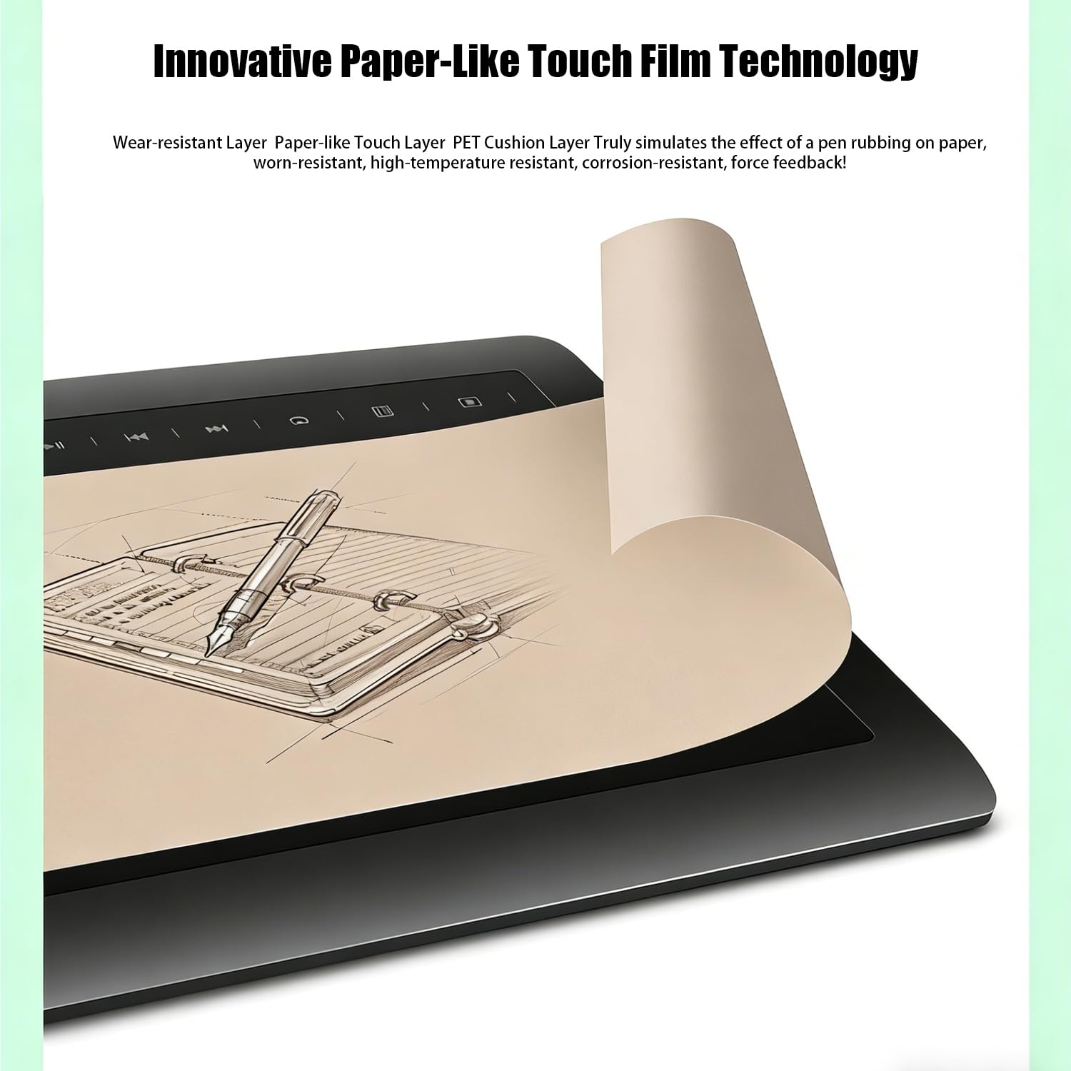 Tableta gráfica, tableta de dibujo, pantalla grande de 10 x 6 pulgadas, lápiz profesional sin sensibilidad a la presión de la batería, compatible con diferentes dispositivos, ideal para pintar, cursos