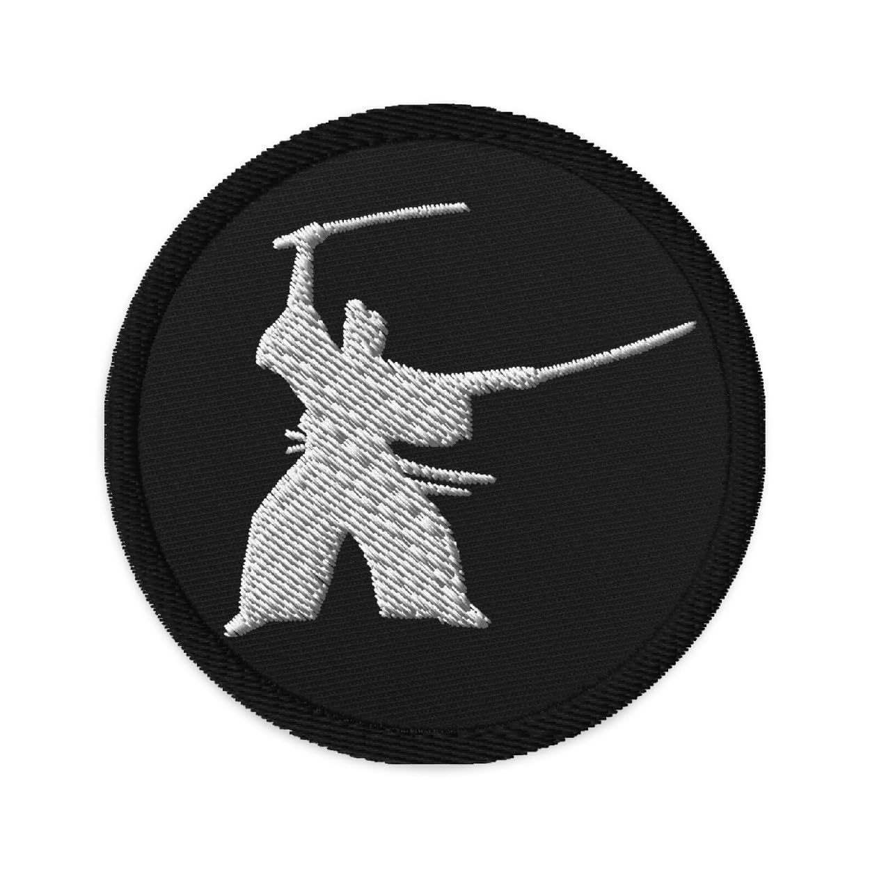 Samurai Two Sword Technique Swordsman Symbol Embroidered Patch for Jacket Bag Jeans and More -3 x 3 Inches