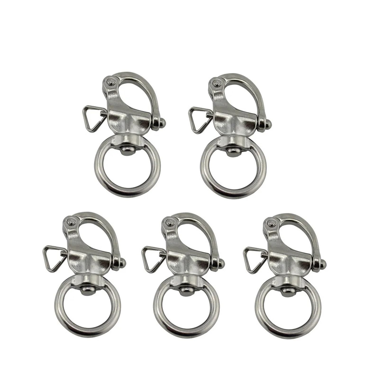 Stainless Steel 316 Snap Shackle 65mm 76mm Marine Quick Release Under Load for Bracelets(5 Pieces,76mm)