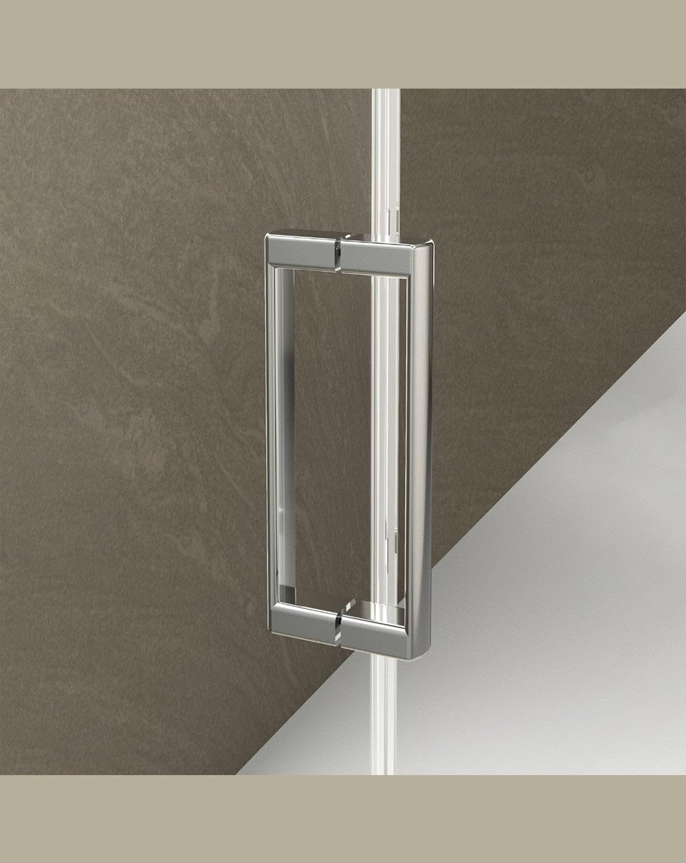 Mampara de Ducha Frontal Corredera 1 Puerta 1 Fijo | Vidrio Templado 5mm Antical Altura 190cm Serigrafía | Perfil Cromo Brillo 110cm (Adaptable 108-112cm)