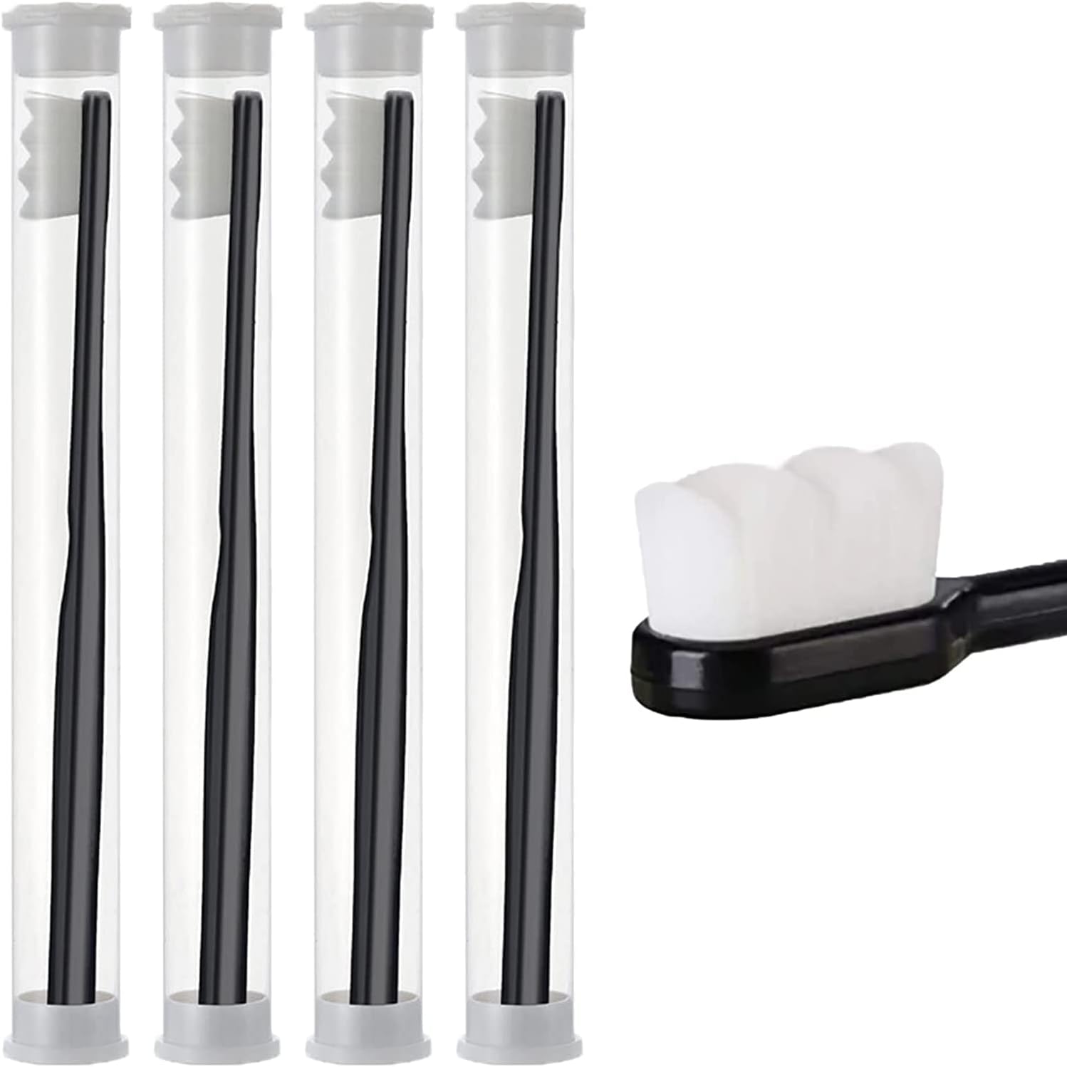 4Pcs Homezo Nano Toothbrush, Ultra Soft Toothbrush for Adults, Brevi