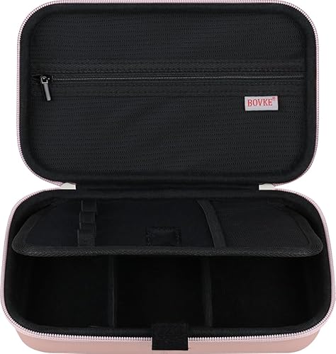 BOVKE Caso del Monitor de glucosa - Caso de Viaje de Suministro diabético para medidor de glucosa, Tiras de análisis de azúcar en Sangre, lancetas, Agujas, Plumas de insulina - Rosegold