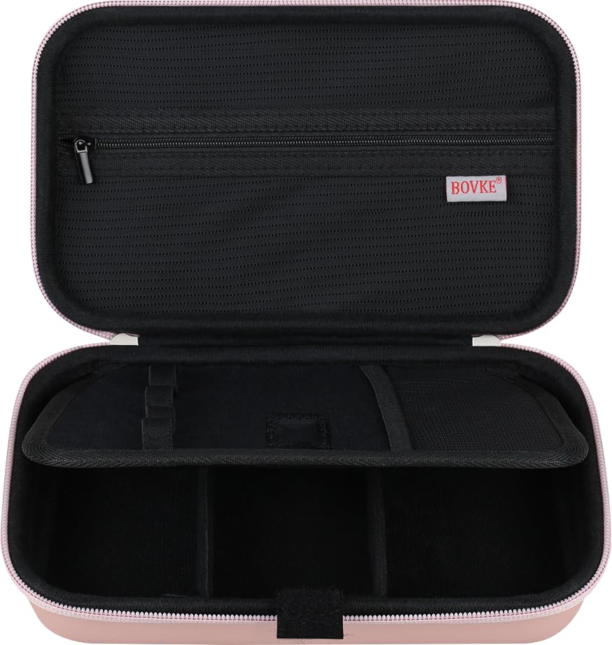 BOVKE Glucose Monitor Case, Diabetic Supply Case for Diabetes Testing Kit, Diabetic Supplies Travel Case for Glucose Meter Needles, Insulin Pen and Medication,Rose Gold (Case only)