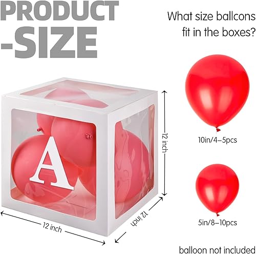 Miniatura 3 de Cajas de bebé con 4 piezas de letras blancas claras de globos para baby shower y fiesta de cumpleaños