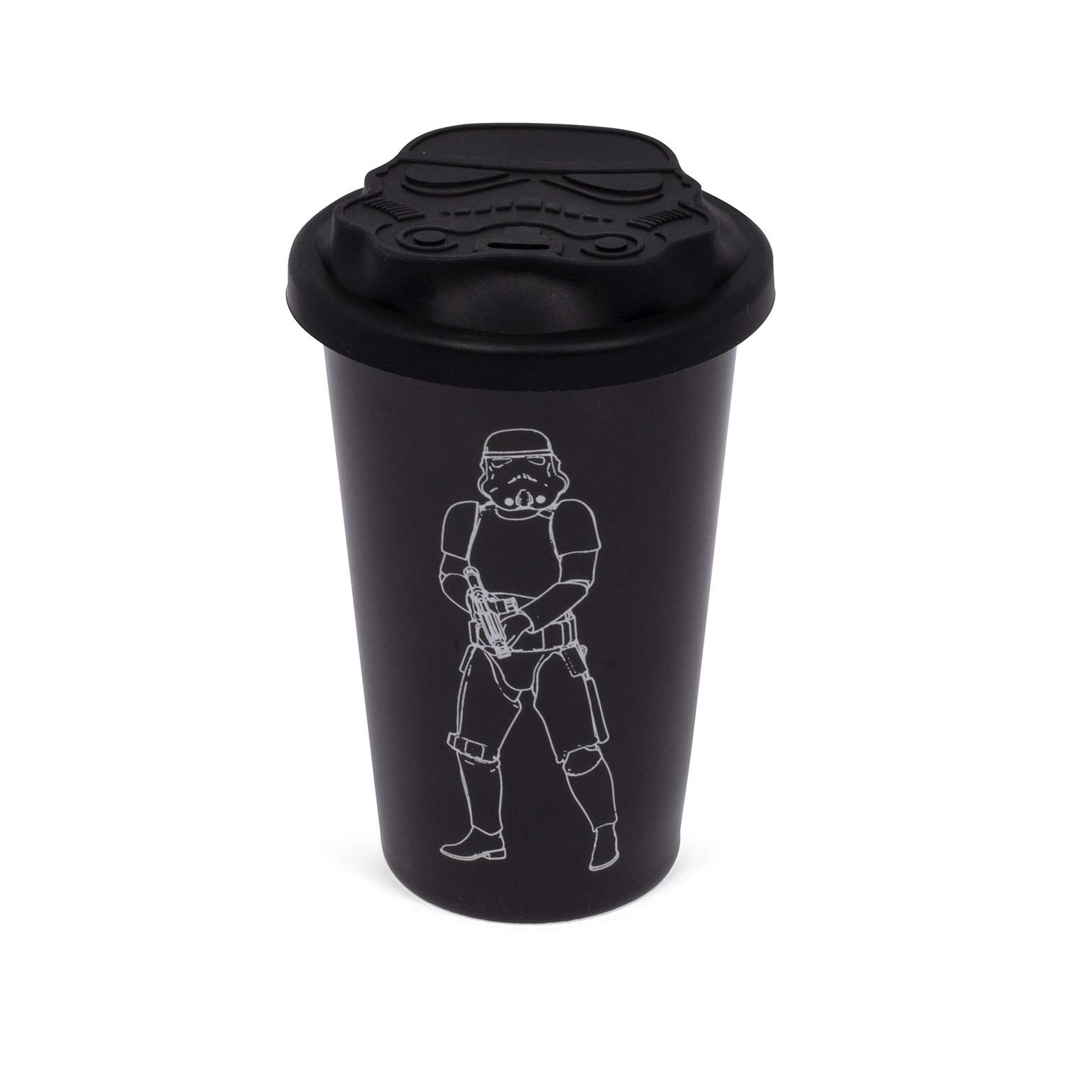 Original Stormtrooper Ceramic Mug with Silicone Lid (Black)