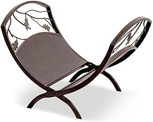 Panacea Products 15915 -Contenedor de troncos plegablepara chimenea con motivo de hojas de roble