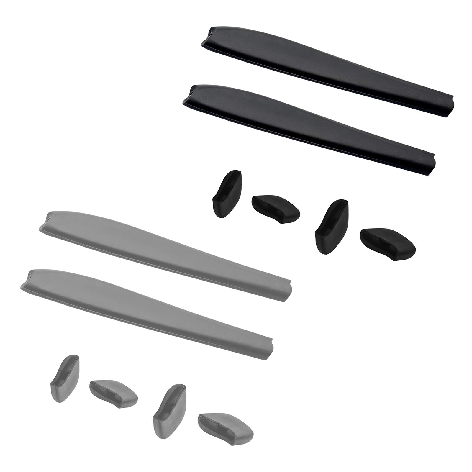 Replacement Earsocks & Nosepieces Rubber Kits for Oakley Commit SQ OO9086 Sunglass - Gray + Black