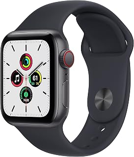 Apple Watch SE (GPS + Cellular, 44mm) Space Gray Aluminum Case with Midnight Sport Band (Renewed) - Amazon product rated Grade B