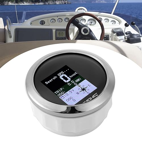 Miniatura 9 de Velocímetro, 3.346 in, impermeable, digital, GPS, velocímetro, indicadores de dirección de conducción, pantalla LCD para automóvil, barco, yate,