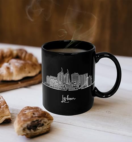 Miniatura 365 de Taza de cerámica Madrid Spain Skyline, taza blanca de recuerdo de Europa de 11 onzas, taza de café personalizada, regalo para cumpleaños, taza