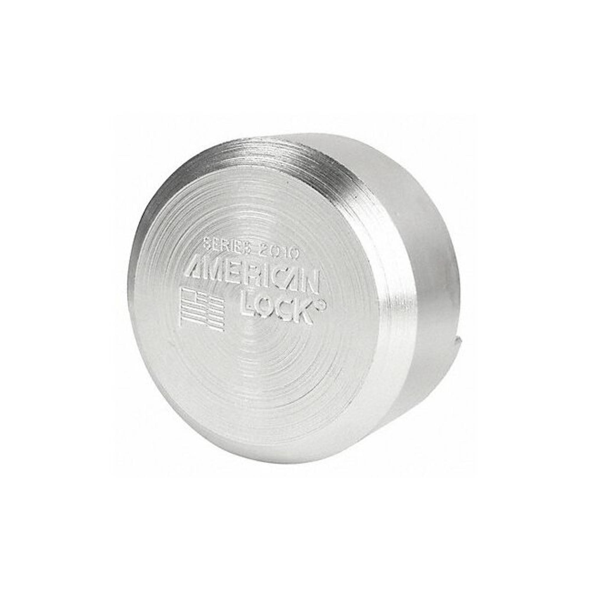 Keyed Padlock,1 23/32 in,Round,Silver