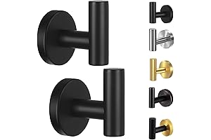 Towel Hooks for Bathroom, 2 Packs Wall Mount Towel Holder