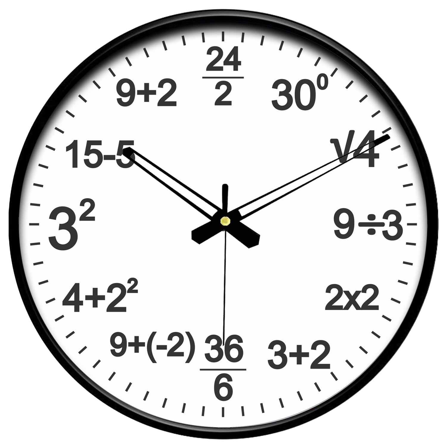 IIK COLLECTION Plastic Designer Analogue Sweep Silent (No Tic-Tic Sound) Quartz Movement Round Wall Clock for Home, Wall Clock for Living Room, Bedroom, (12 X 12-inch, 30 cm x 30 cm x 6 cm)-image-45