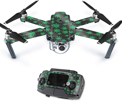 MightySkins - Piel brillante con purpurina para dron DJI Mavic Pro Quadcopter - Marihuana | Acabado protector y duradero con purpurina de alto disponible en Yaxa Colombia