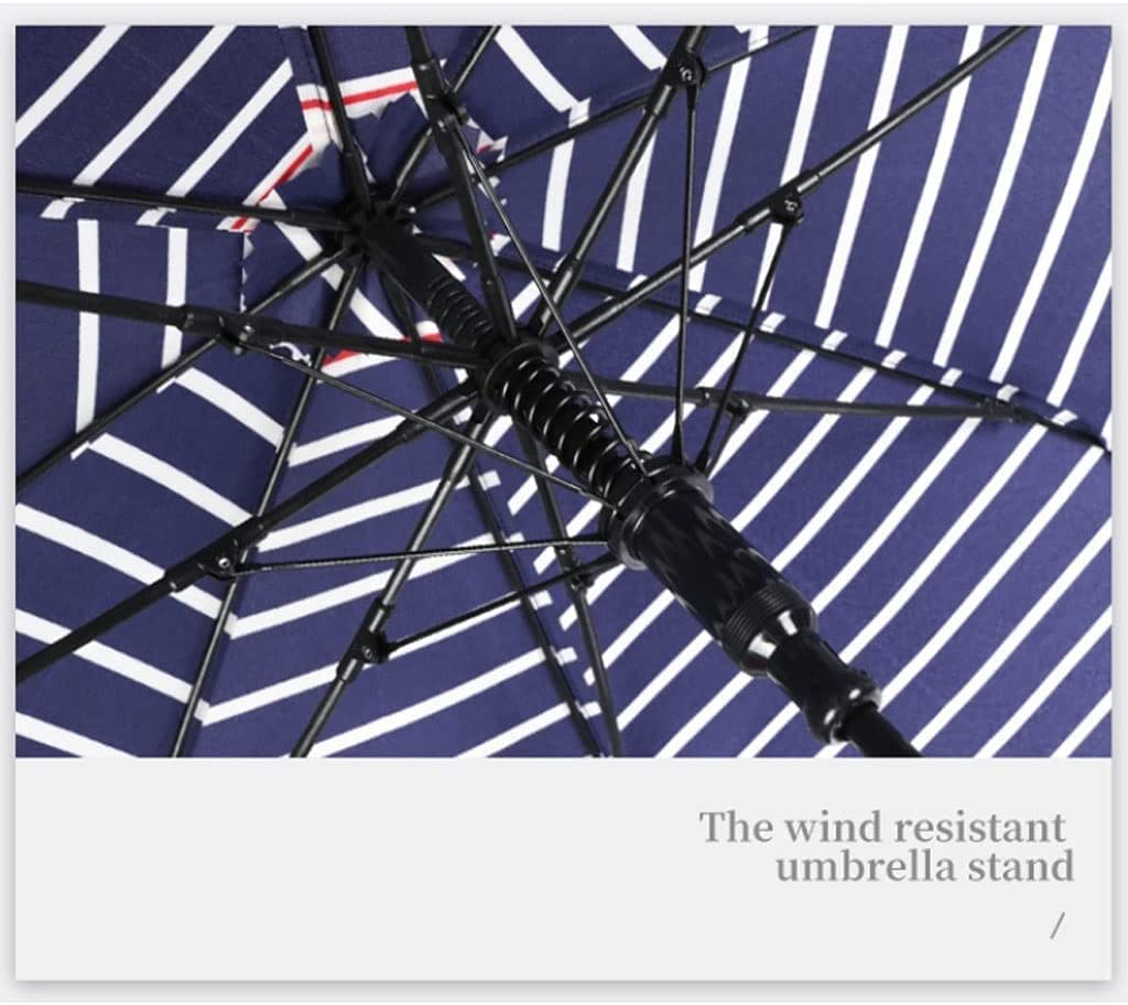 Parasol Podróżny Parasol Golfowy Parasol Odporny Na Słońce I Deszcz Przenośny Automatyczny Otwarty Baldachim Wentylowany Parasol Z Trzciny Cukrowej Odporny na Burzę (Color : Blue)