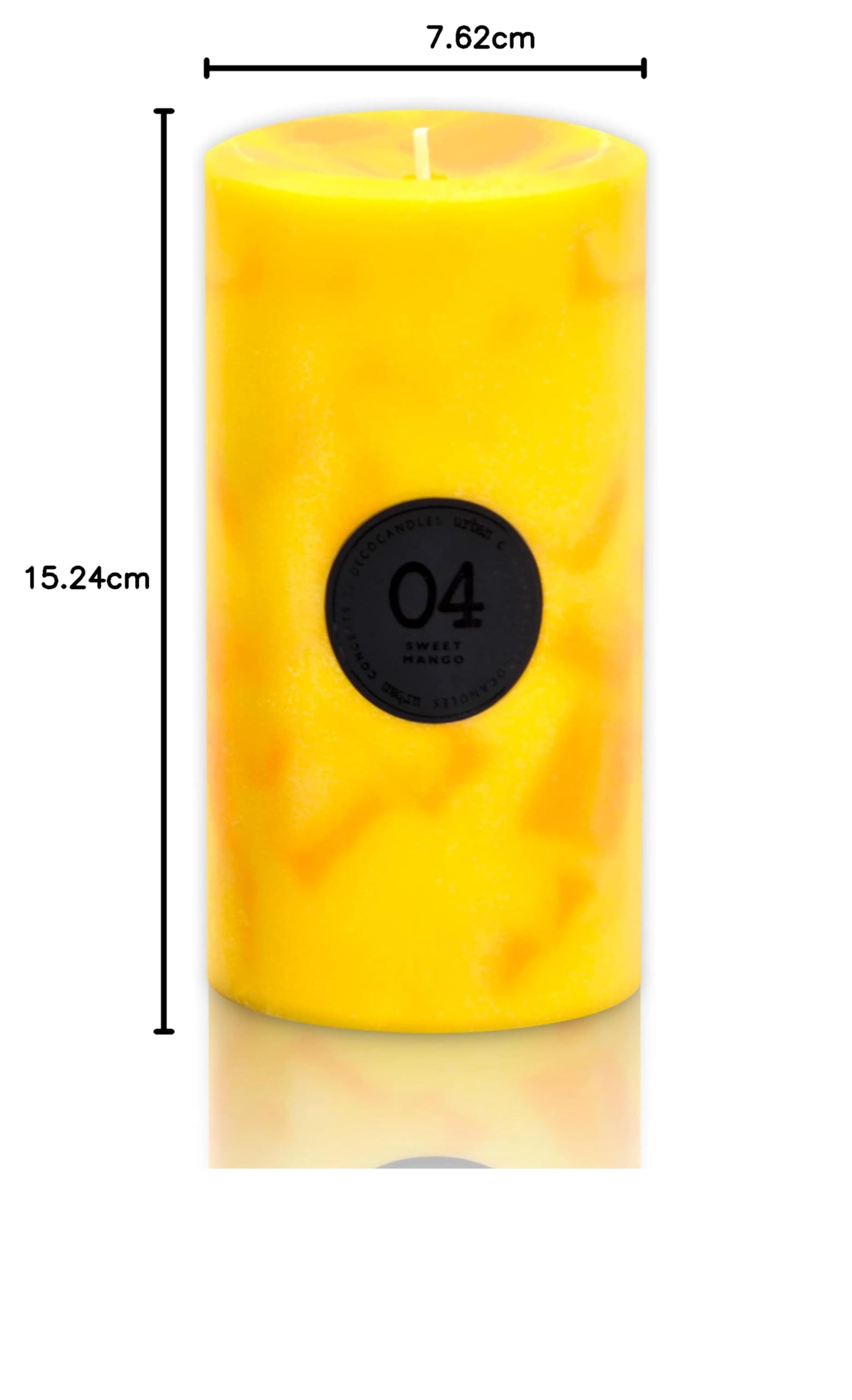 Urban Concepts by DECOCANDLES - Bliss - zapach słodkiego mango - wysoce pachnąca świeca sojowa - długotrwała - ręcznie nalewana w USA (3 x 6 filarów)