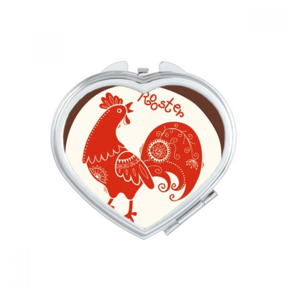 Miroir compact Coq symbole zodiaque pour célébrer vos racines au quotidien
