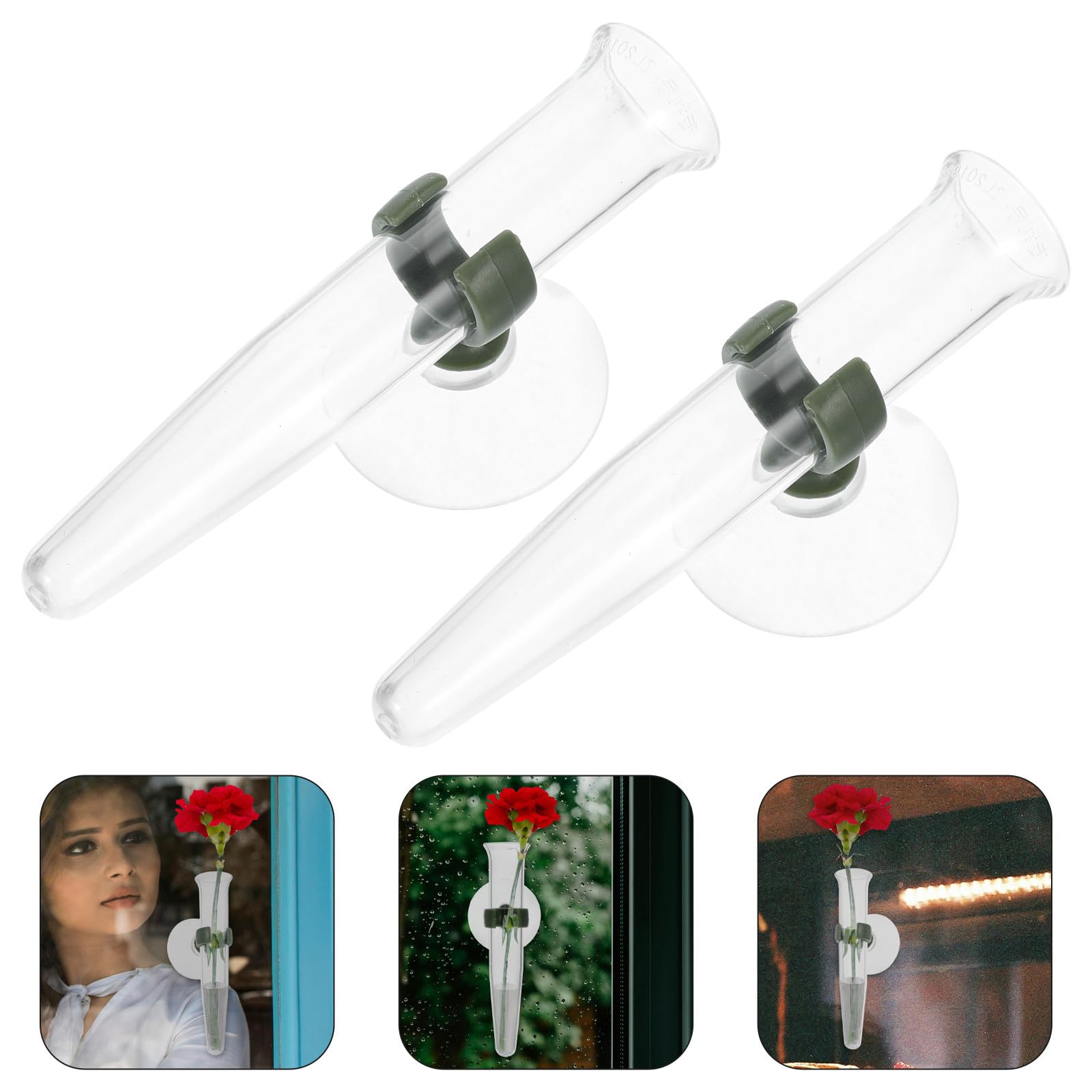 iplusmile 8 Stück Blumenaufbewahrungsröhrchen mit Saugverschluss, TPU | Transparentes Zubehör für Blumenarrangements, Passend für Floristik und Schaum, Hält Schnittblumen Frisch