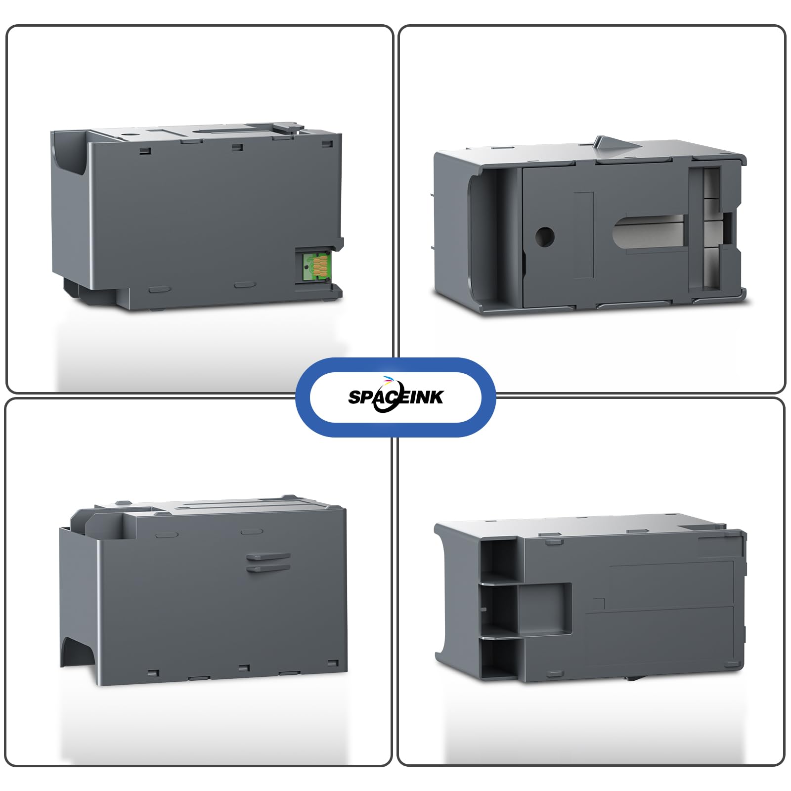 Spaceink Scatola di manutenzione T6715 (C13T671500) compatibile con Epson Workforce WF-4725DWF WF-4720DWF WF-4730DTWF WF-4740DTWF WF-4825DWF, T6716 (C13T671600) per WF-C5710DWF WF-C5210DW Stampante